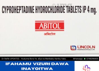 Bei Ya Abitol, Dawa inayotumika kama kichocheo cha hamu ya kula na Ongezeko la uzito