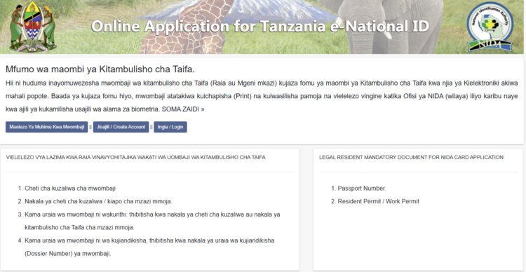 Jinsi ya kupata copy/nakala ya kitambulisho cha NIDA Online - zoteforum.com