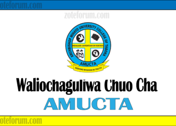 Majina Ya Waliochaguliwa Chuo Kikuu Cha AMUCTA