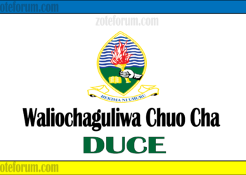Majina Ya Waliochaguliwa Chuo Kikuu Cha DUCE