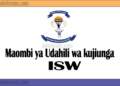 Maombi ya Udahili Chuo cha Ustawi wa Jamii(ISW Application )