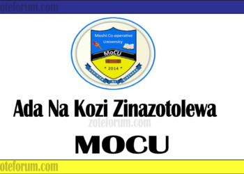 Ada Na Kozi Zinazotolewa Na Chuo Kikuu cha Ushirika Moshi (MoCU Courses And Fees)