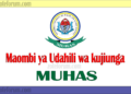Maombi ya Udahili Chuo Kikuu cha Muhimbili (MUHAS Application )