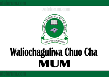 Majina Ya Waliochaguliwa Chuo Kikuu Cha MUM
