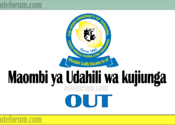 Maombi ya Udahili Chuo Kikuu Huria cha Tanzania (OUT Application 2025/2026)