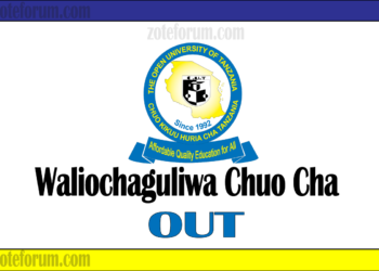 Majina Ya Waliochaguliwa Chuo Kikuu Cha OUT