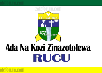 Ada Na Kozi Zinazotolewa Na Chuo Kikuu chs Ruaha (RUCU Courses And Fees)