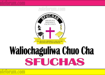 Majina Ya Waliochaguliwa Chuo Kikuu Cha SFUCHAS