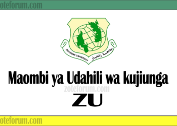 Jinsi ya Kutuma Maombi ya Udahili wa Chuo Kikuu cha Zanzibar kwa Mwaka wa Masomo 2025/2026 (ZU Application 2025/2026)