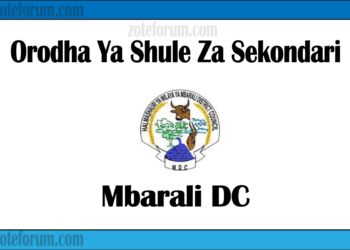 Orodha Ya Shule Za Sekondari Wilaya Ya Mbarali