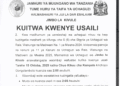 Majina ya Usaili wa Kusimamia Uchaguzi 2025 Jimbo la Kivule